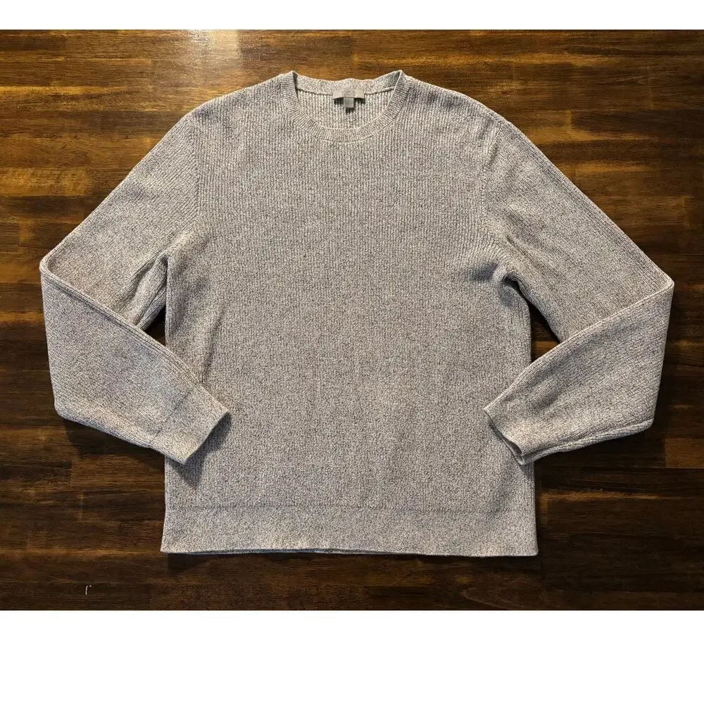 COS Women's XL Sweater Crew Neck 100% Cotton Knit Pullover Long Sleeve